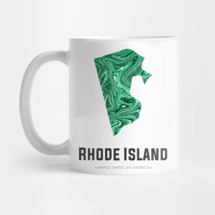 Rhode Island state map abstract green Mug